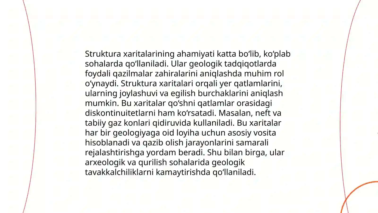 Geologik kesma fuzish. Struktura xaritalarini tuzish 4
