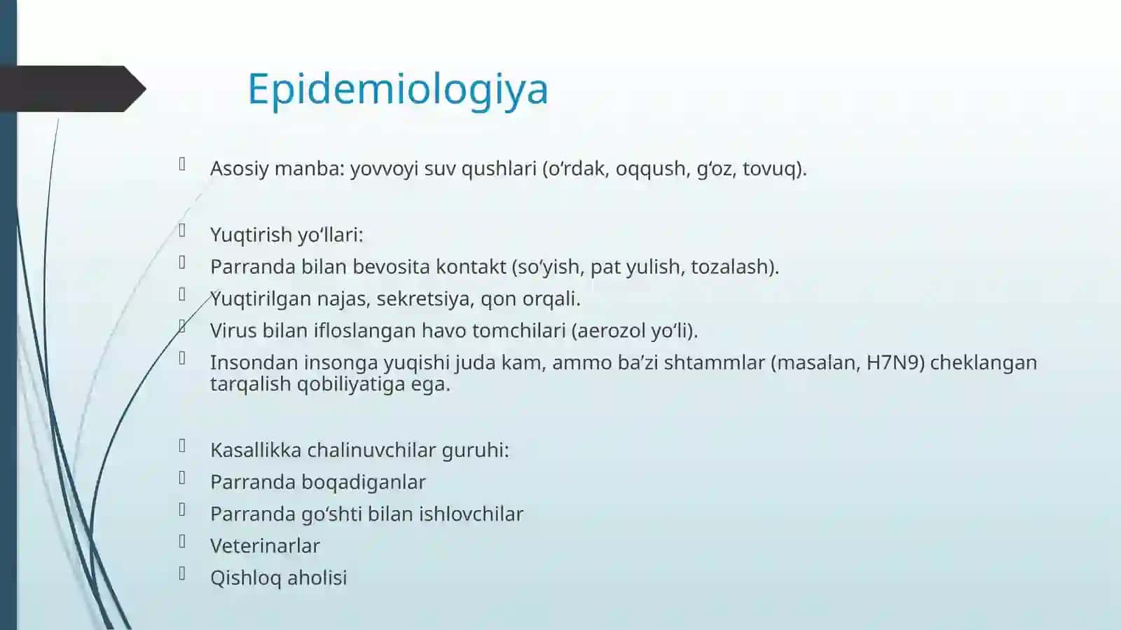 Yuqumli kasalliklar fanidan tayyorlagan mustaqil ishi 4