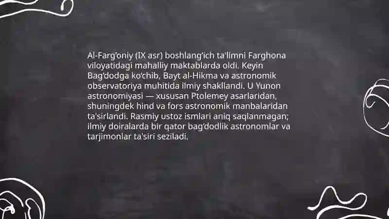 Al-farg’oniy hayoti va ijodi 4