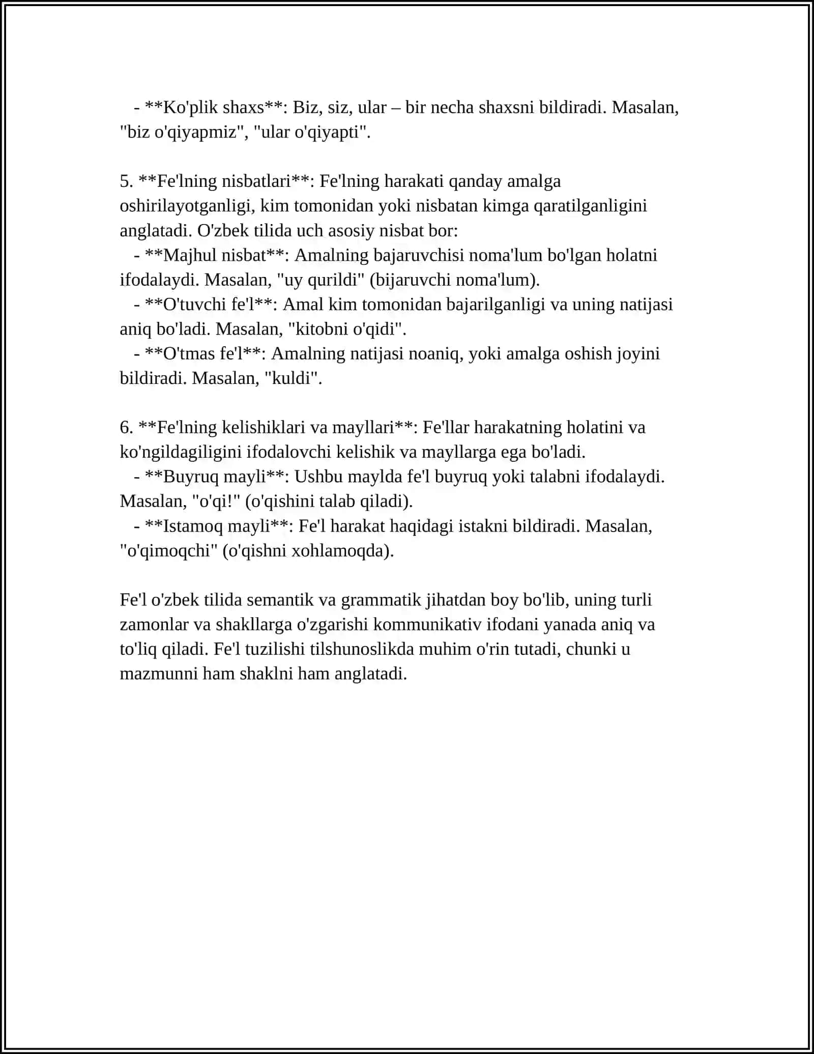 FE'LNING LEKSIK-GRAMMATIK XUSUSIYATLARI 4