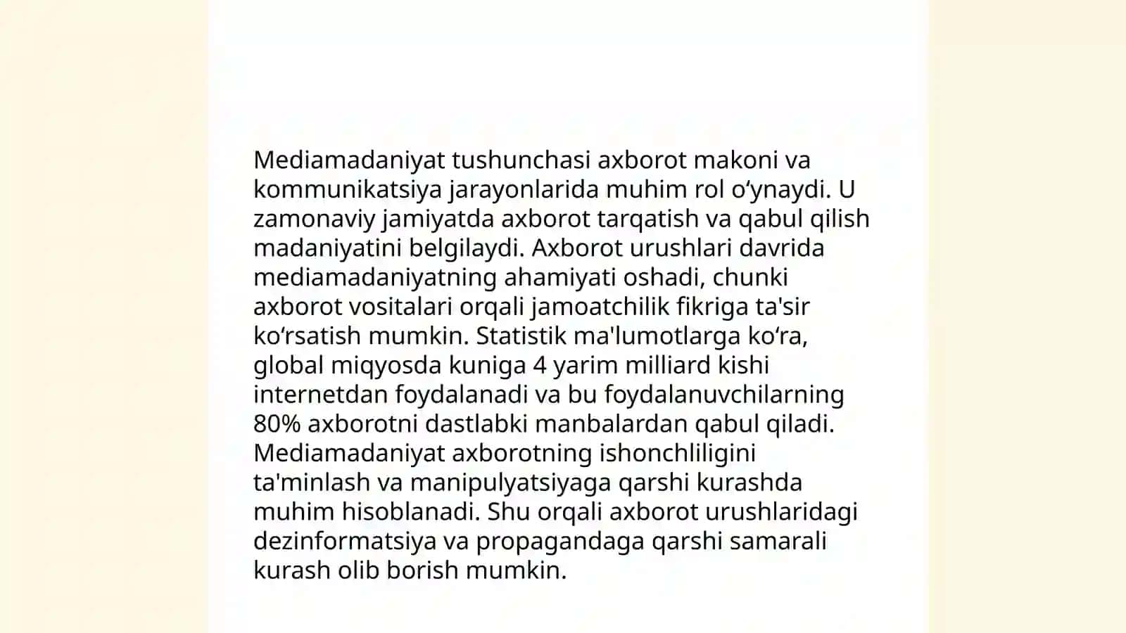Axborot urushlari davrida mediamadaniyatning o‘rni 4