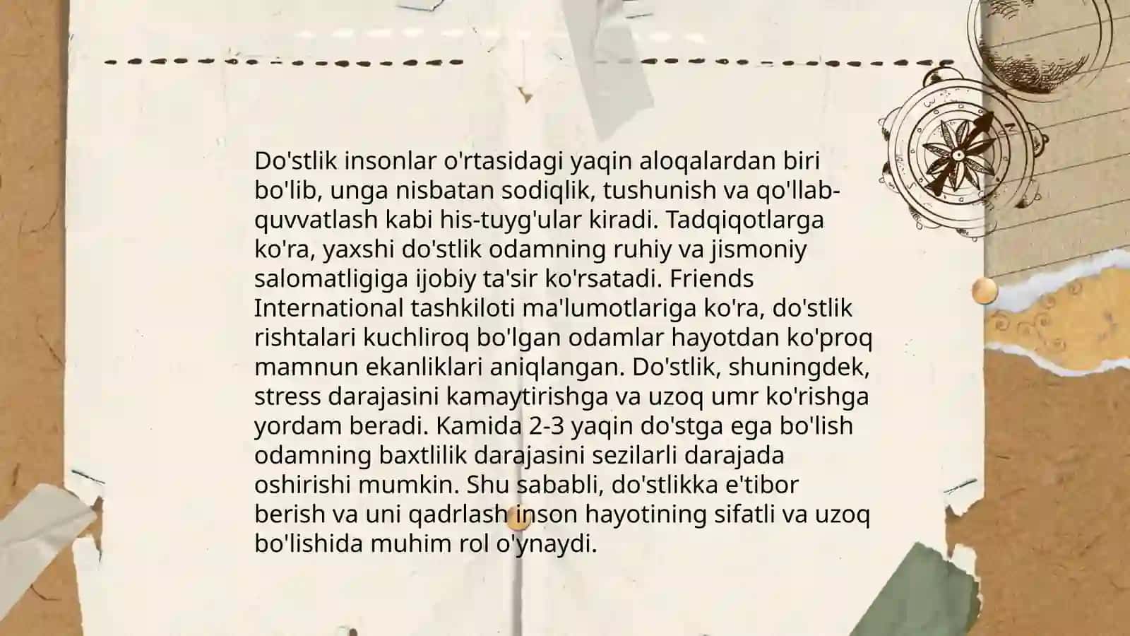 Oila mavzusida esse 4