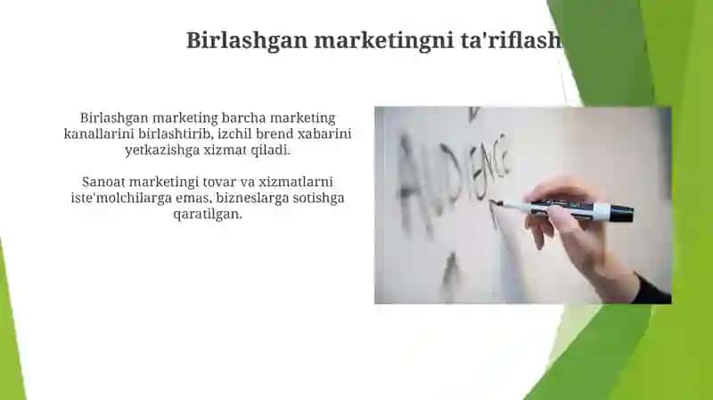Sanoat marketingi va integratsiya marketingi 4