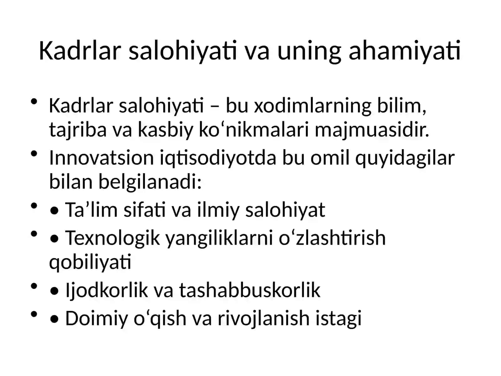 Innovatsion iqtisodiyotdagi kadrlar salohiyati 4