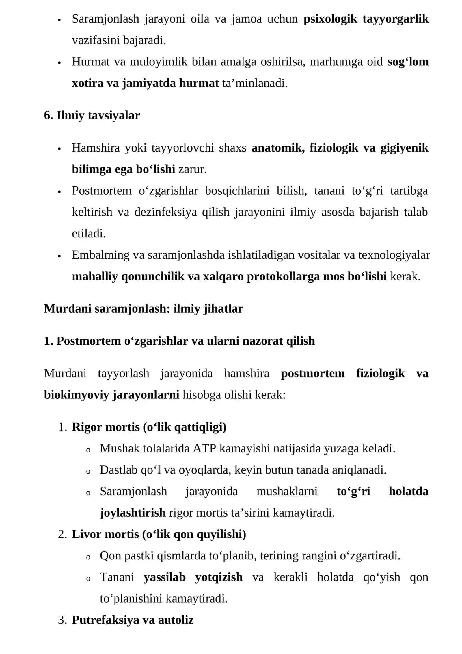 Murdani saramjonlashga hamshiraning vazifalari 4