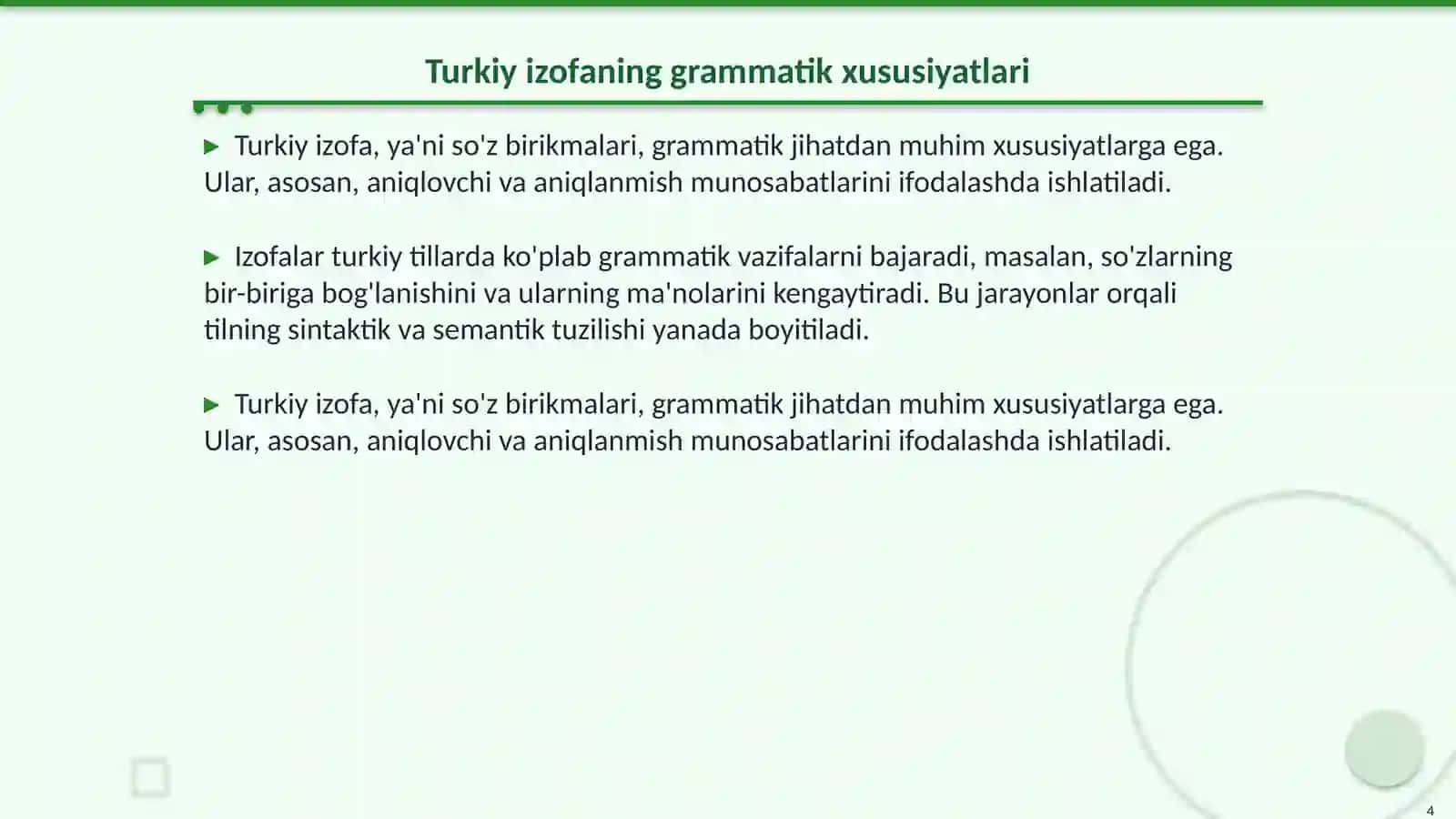 Turkiy tillarda grammatik ma'noning analitik usuli ifodalanishi 4