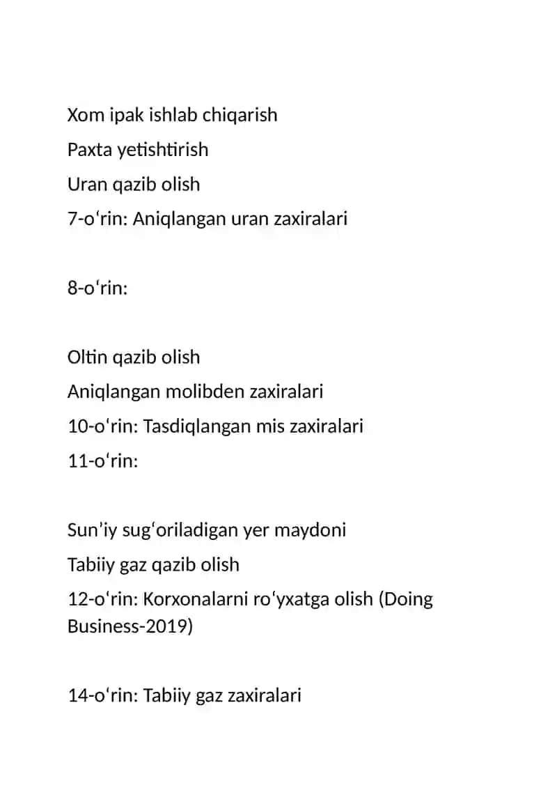 Òzbekistonning xalqaro reytinglardagi kòrsatkichlarini kòtarishning siyosiy va tarixiy ahamiyati 4