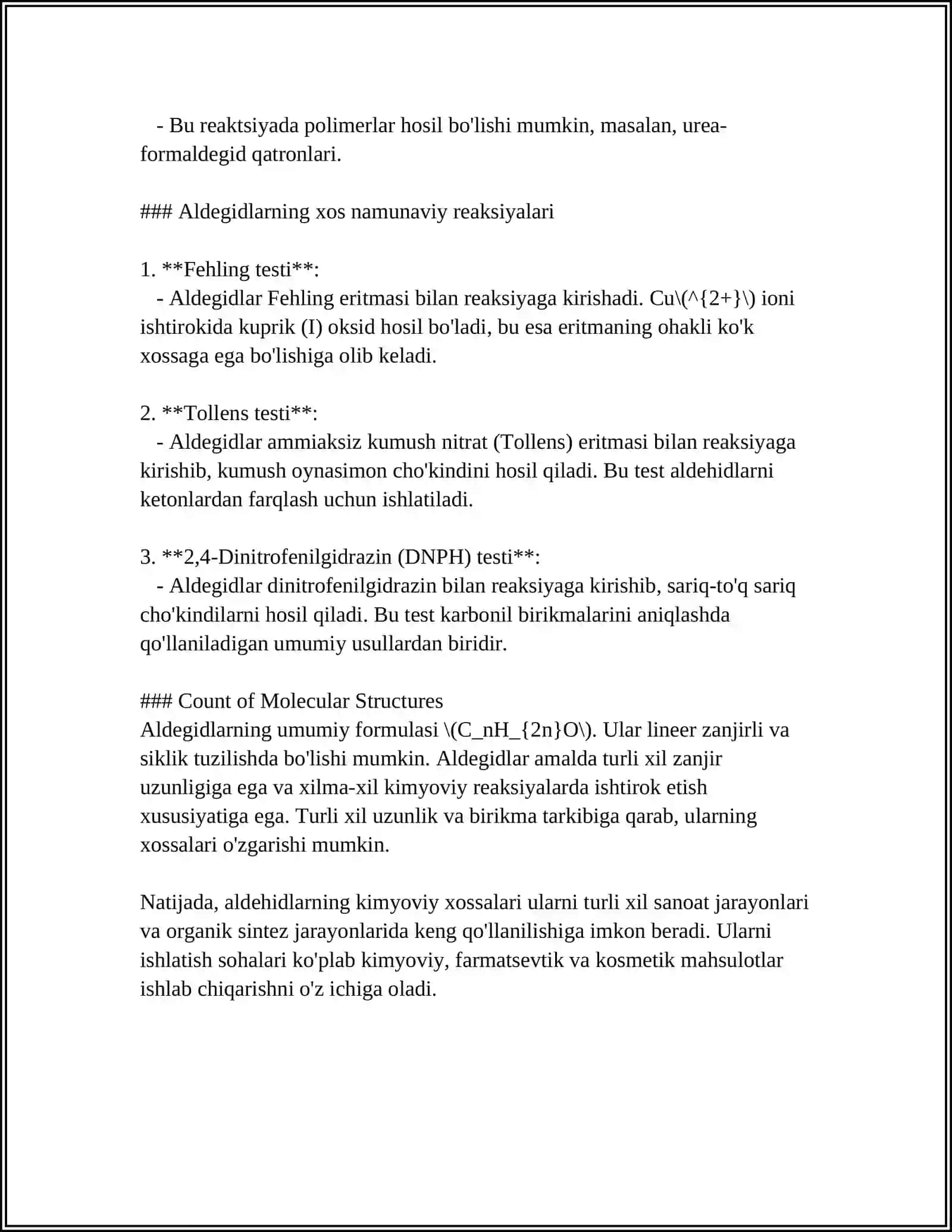 ALDEGID VA FENOL FORMALDEGID ASOSIDAGI SINTERLAT 4