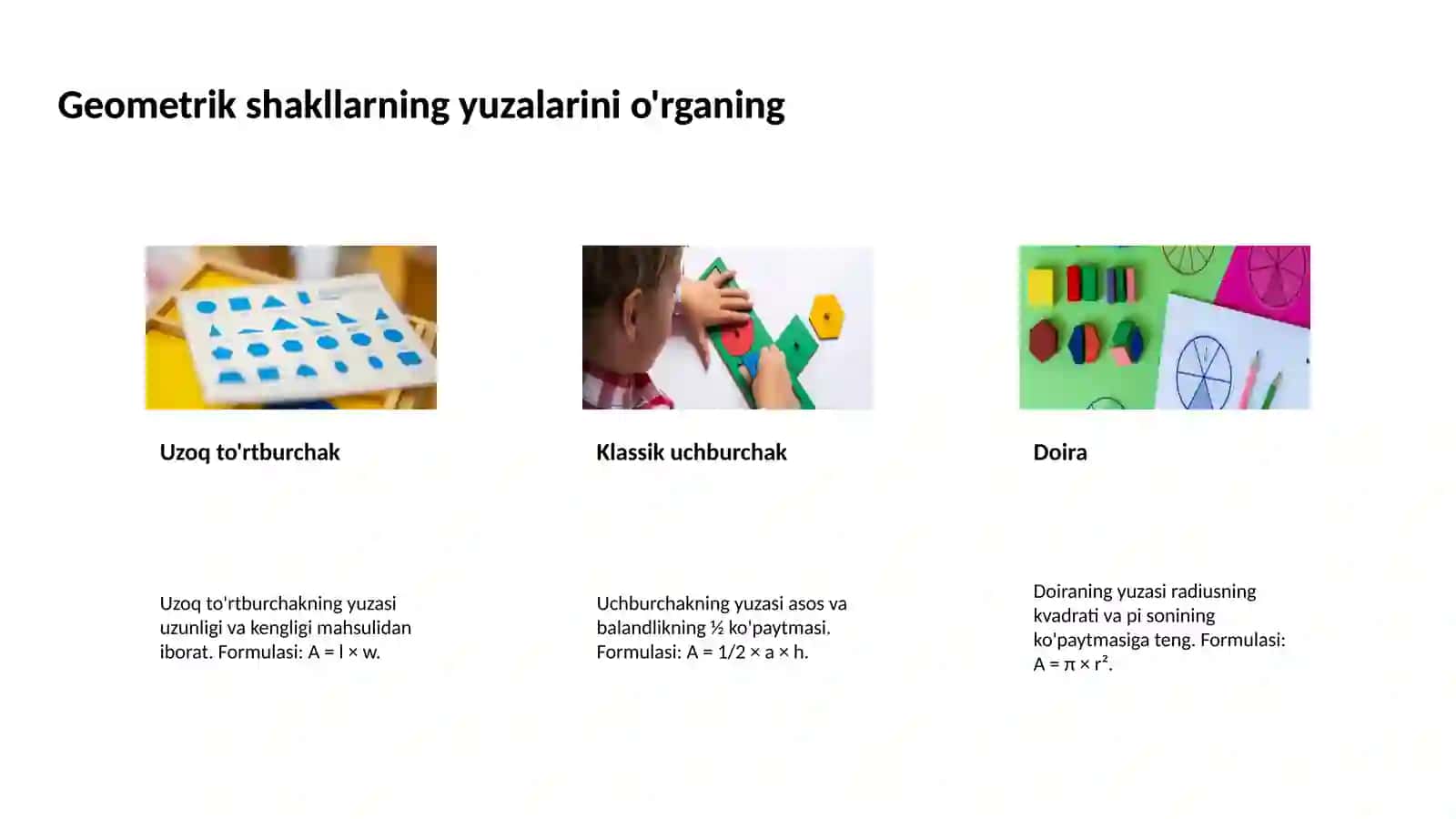 Yuzalarni hisoblashga doir masalalar yechish metodikasi 4