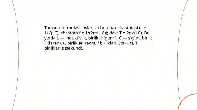 Tebranish konturidagi fizik jarayonlar 4