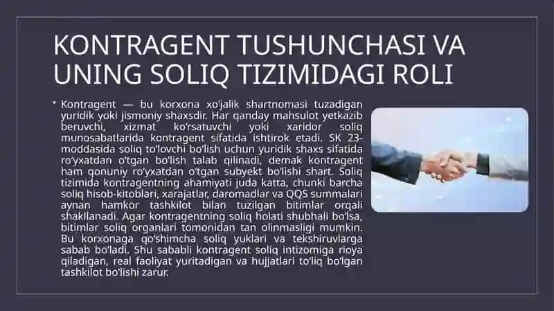 Soliq munosabatlarida soliq to‘lovchilar kontragentlarni tanlash 4