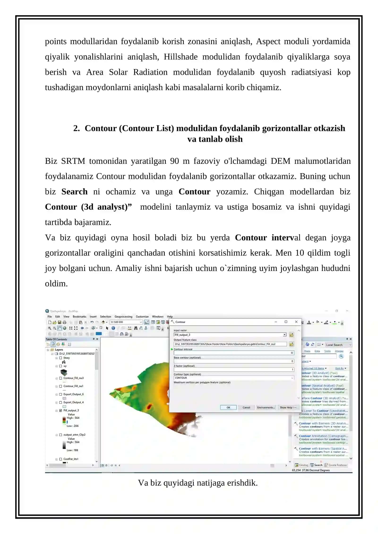 SPATIAL ANLYST MODULIDA AMALIY MASALALAR YECHISH 4