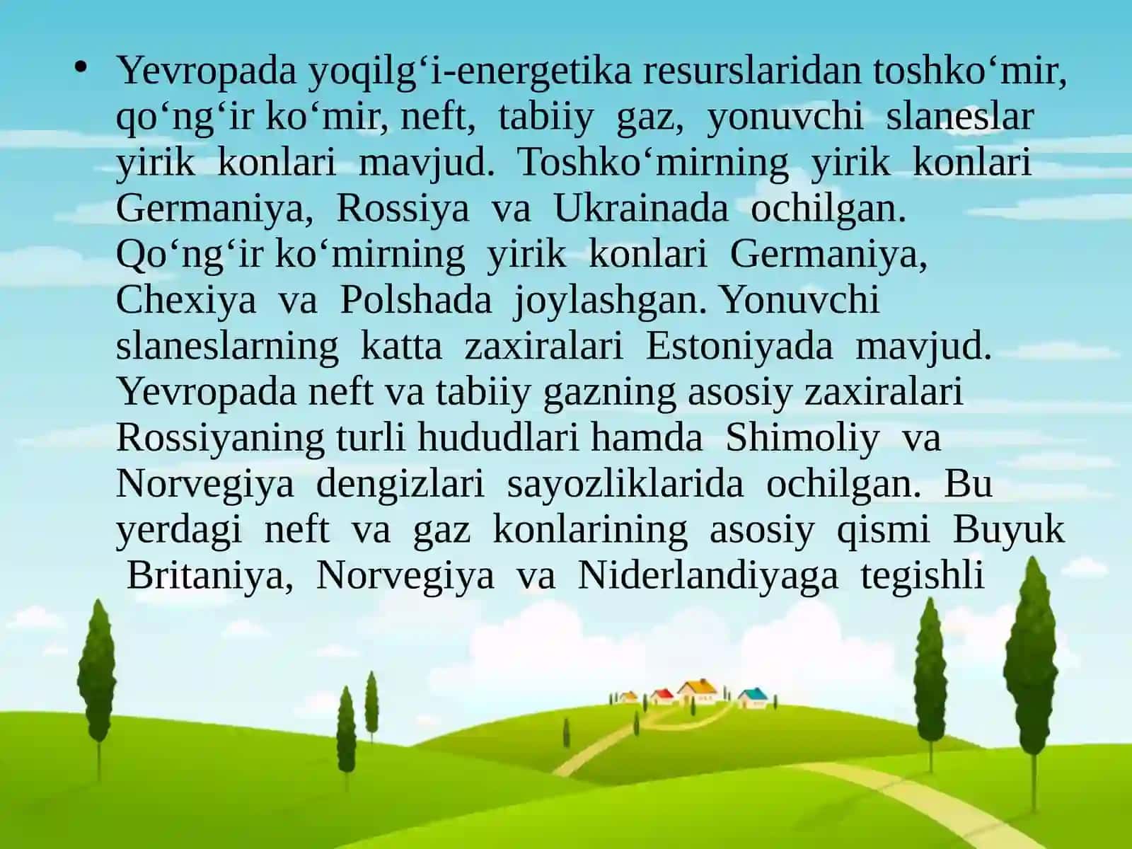 Yevropaning Tabiiy Sharoiati Varesurslari, Aholisi 4