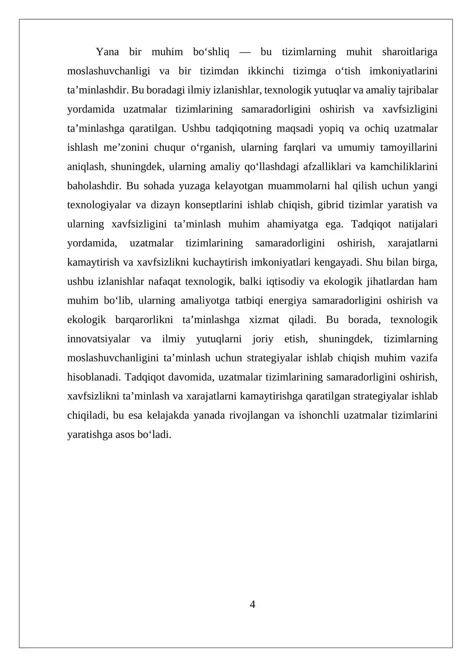 Yopiq va Ochiq Uzatmalar 4