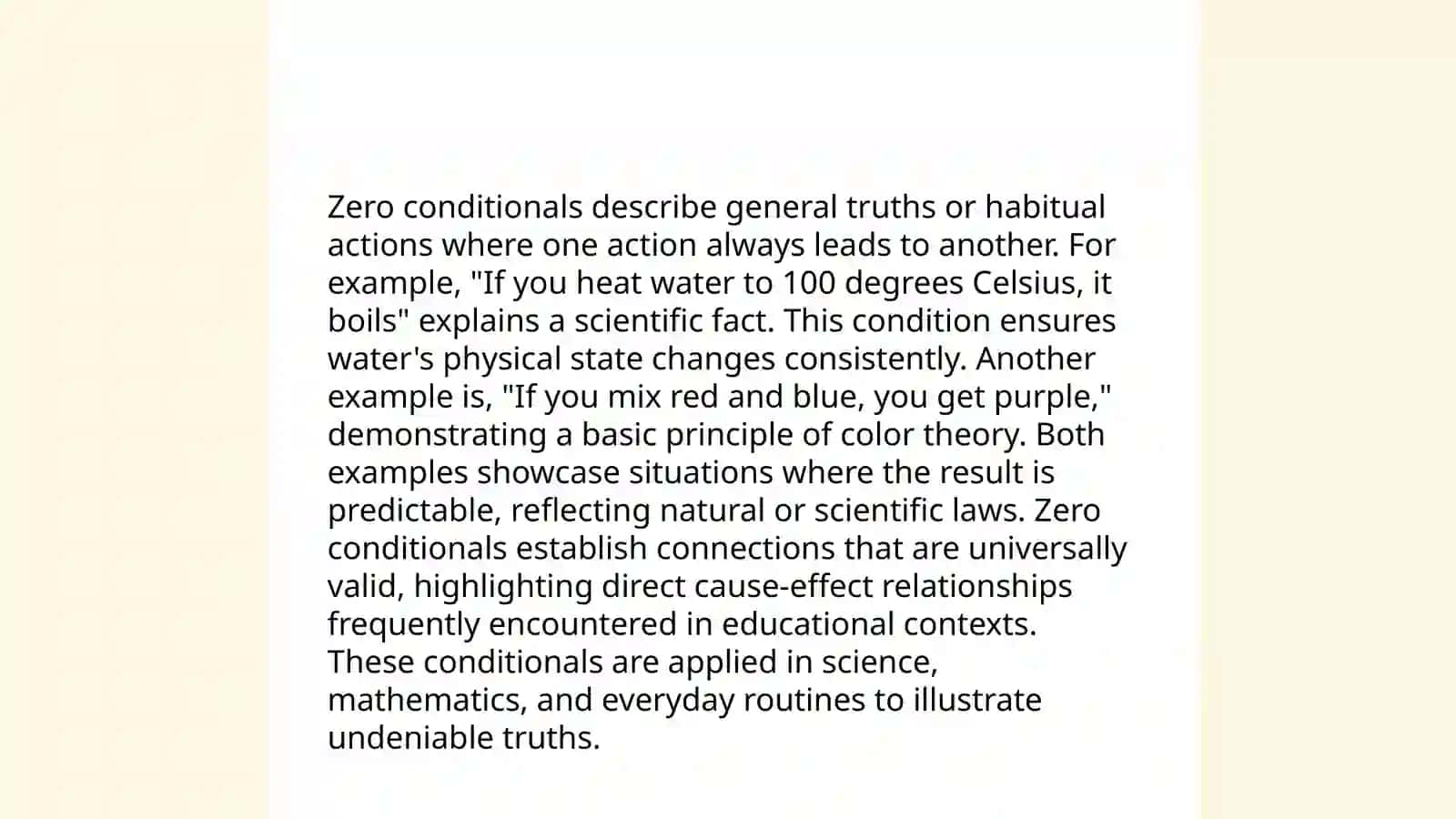 Zero Conditionals 4