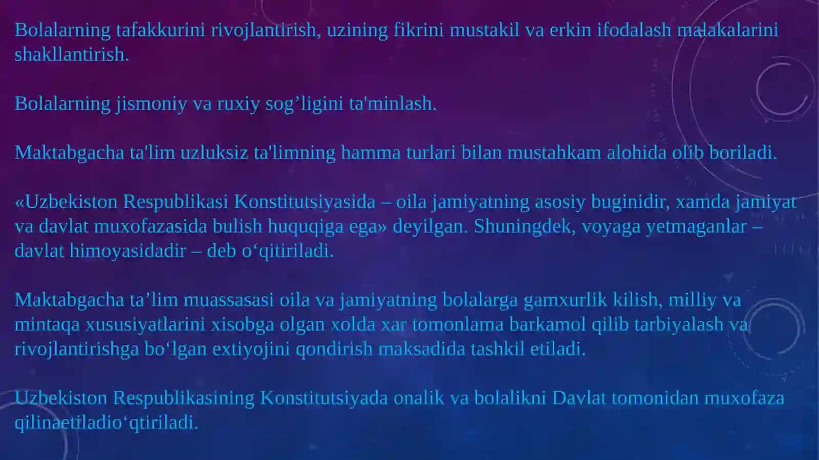 Maktabgacha ta'lim va sog'liqni saqlash 4