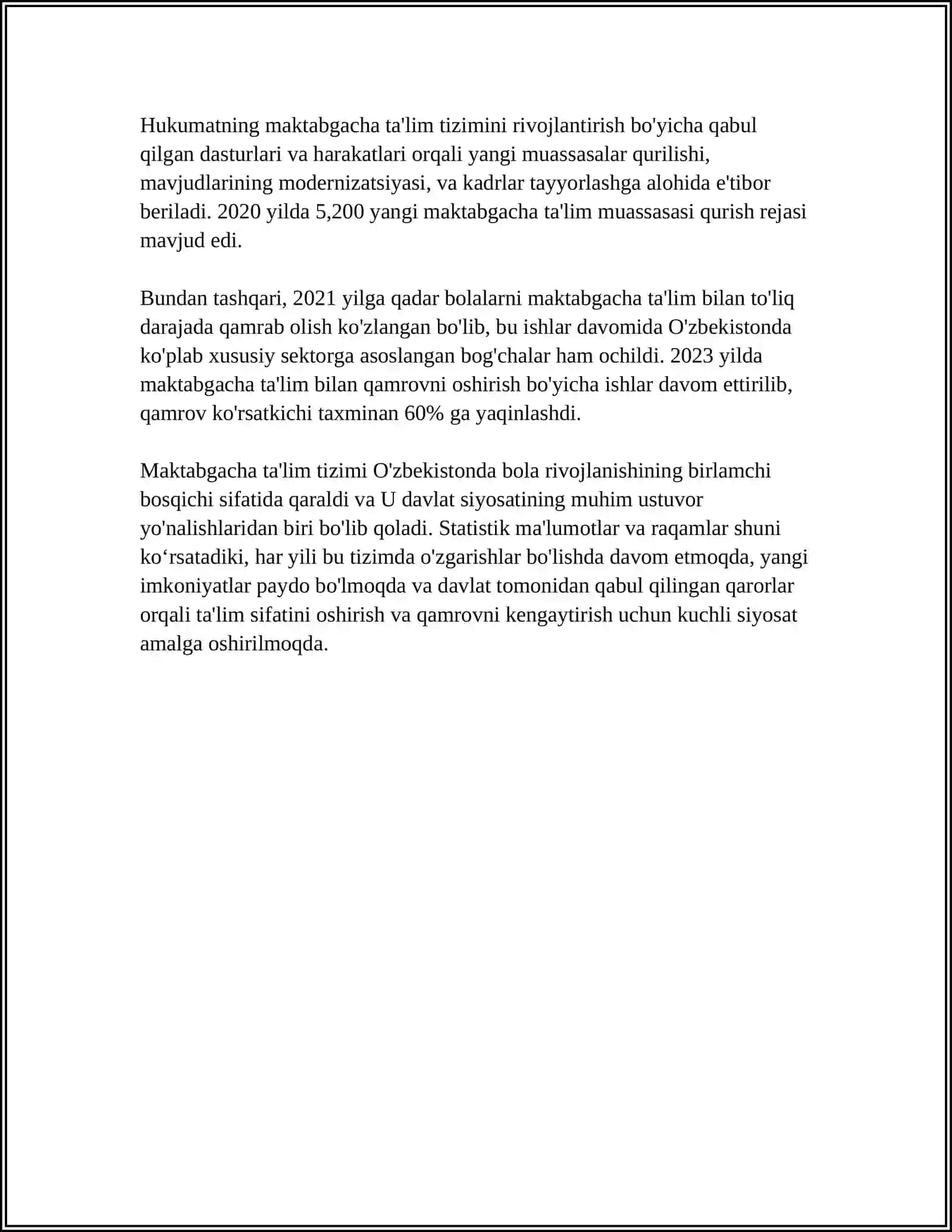 MAKTABGACHA HAQIDA 4