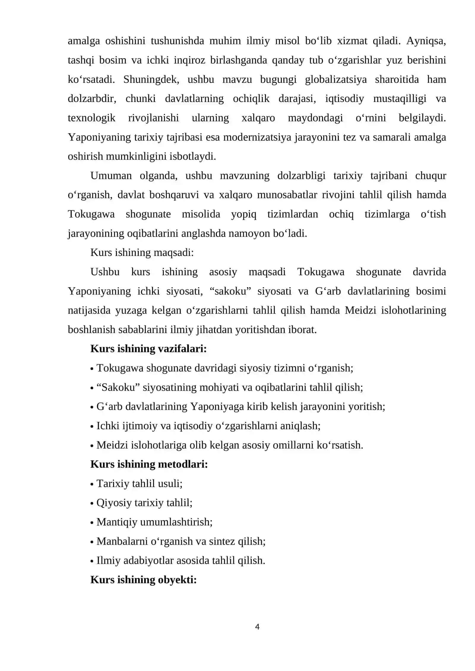 TOKUGAVA TARTIBOTI. YAPONIYA VA G‘ARB DAVLATLARI 4