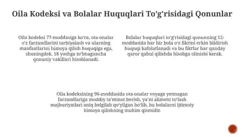 Oilada bolaning ijtimoiy-huquqiy himoyasini ta'minlash 4