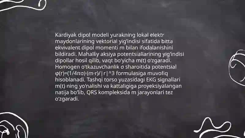 Elektrokardiografiyaning fizik asoslarini o'rganish 4