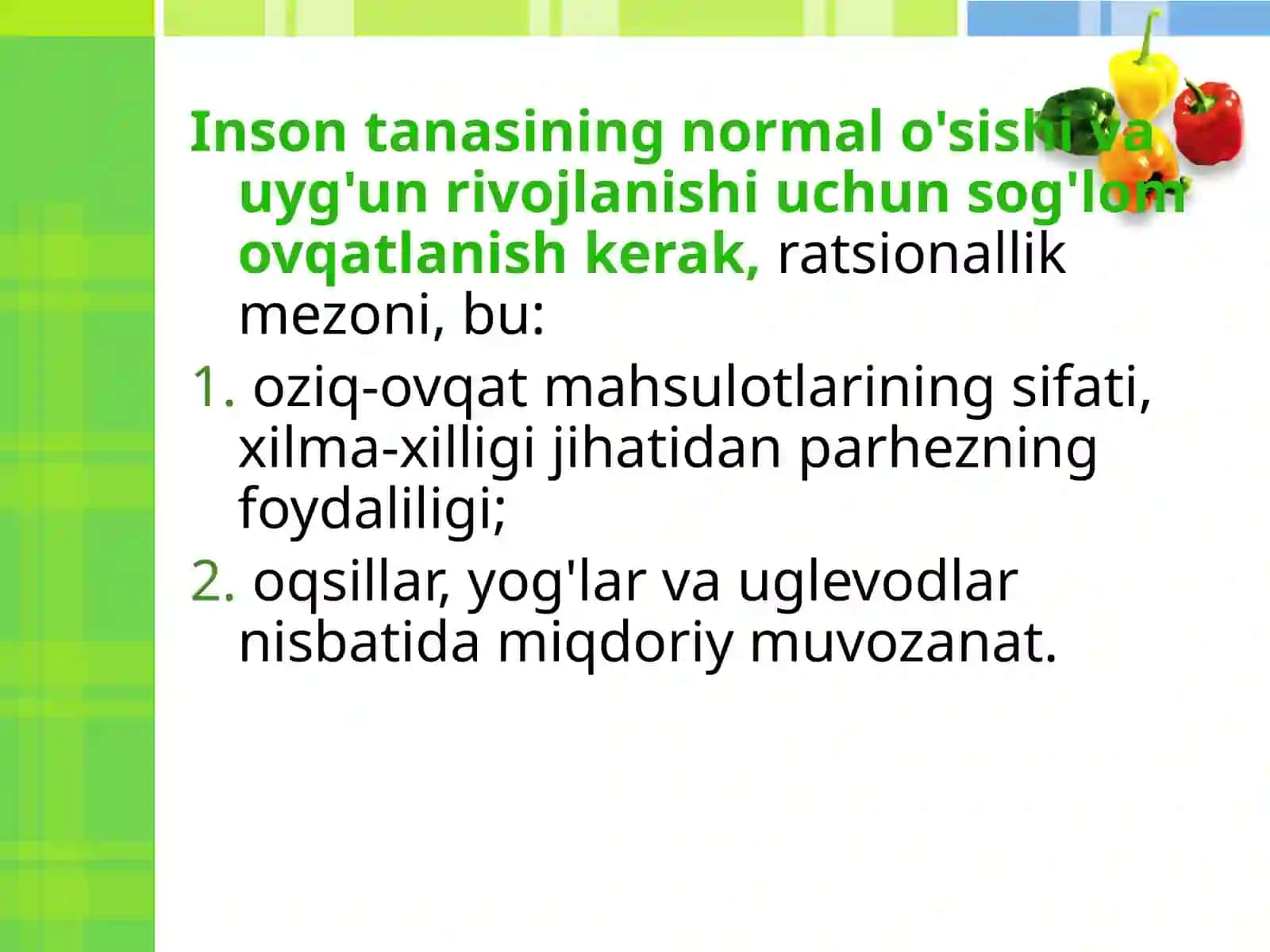 SOG'Lom OVQATlanish 4