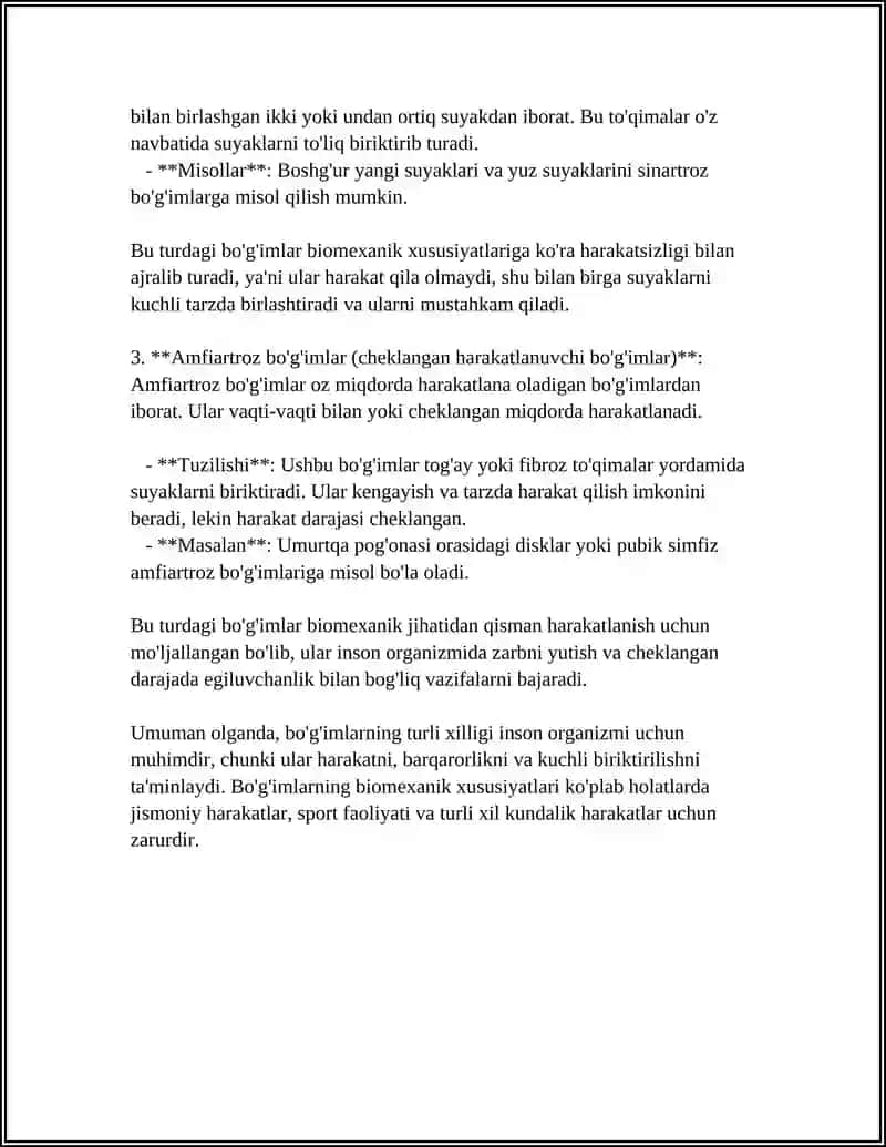 BOʻGʻIMLARNING BIOMEXANIKASI.BIRLASHMALARNING RENGENANATOMIYASI 4