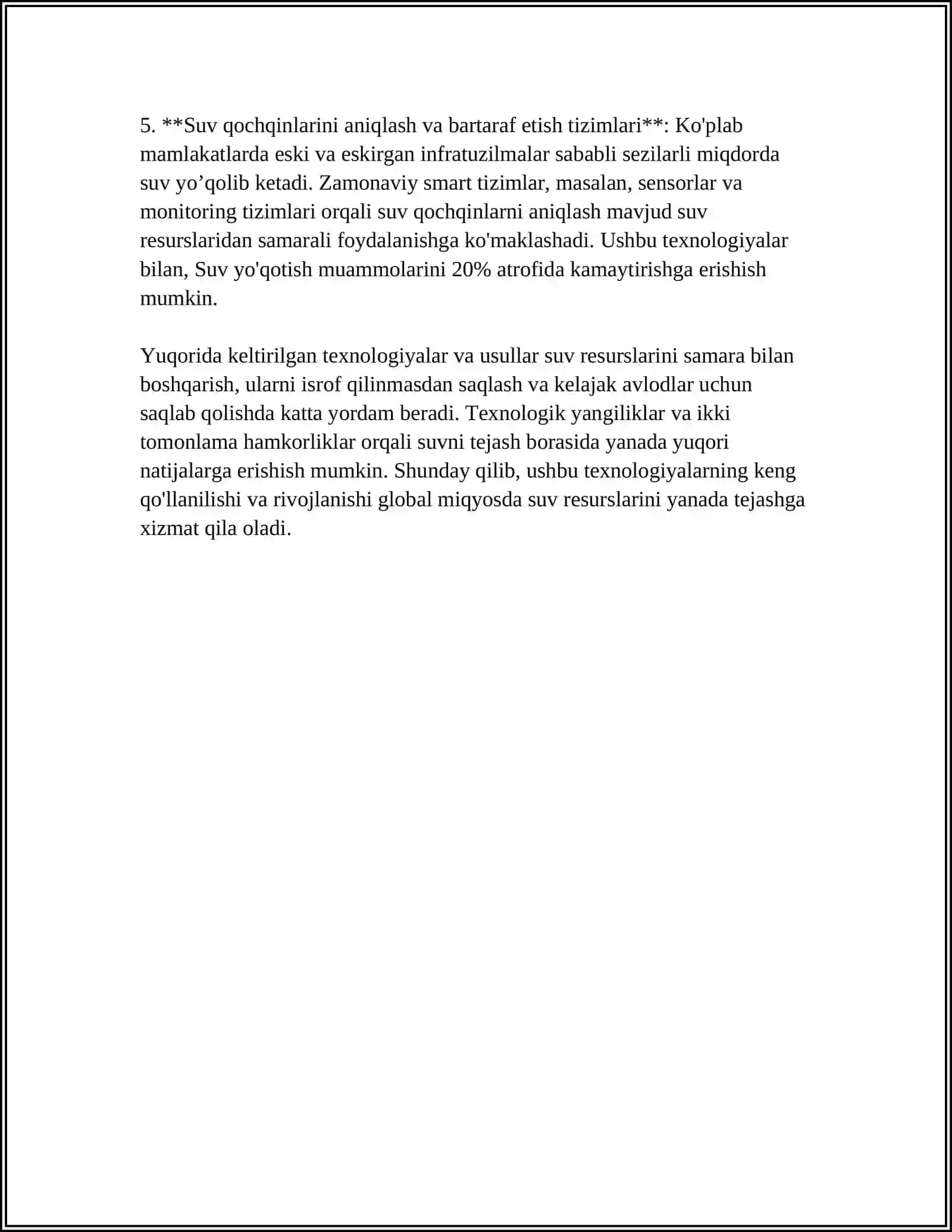 Suv resurslarini tejash texnologiyalari 4