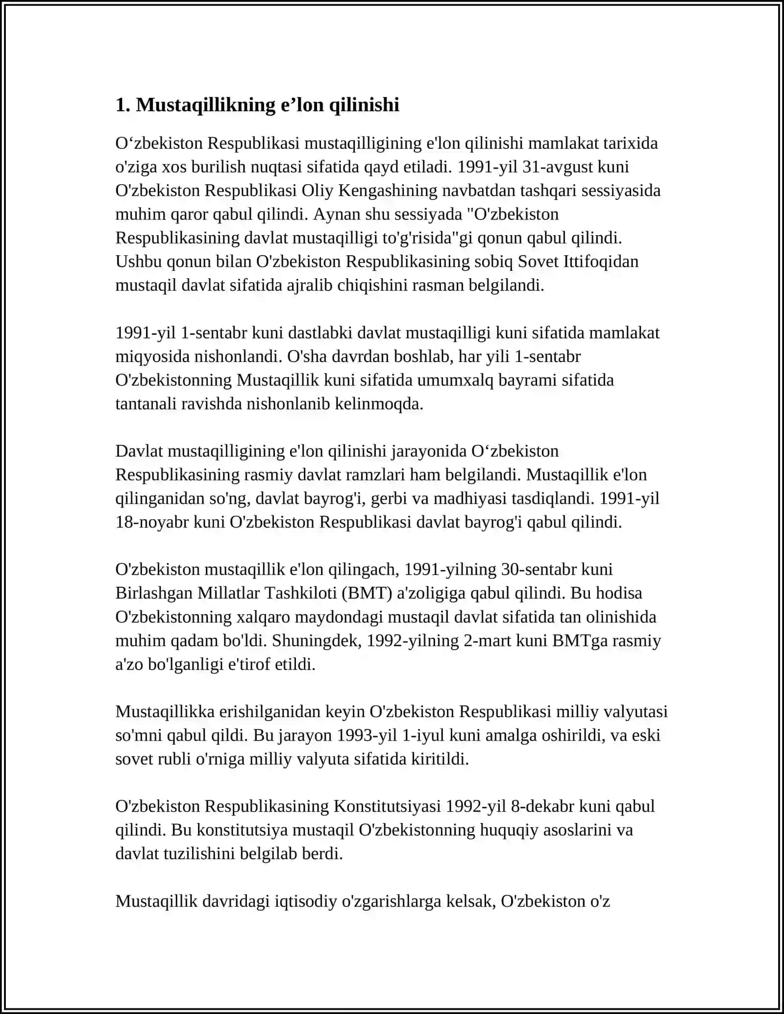 OʻZBEKISTONNING YANGI TARIXI 4