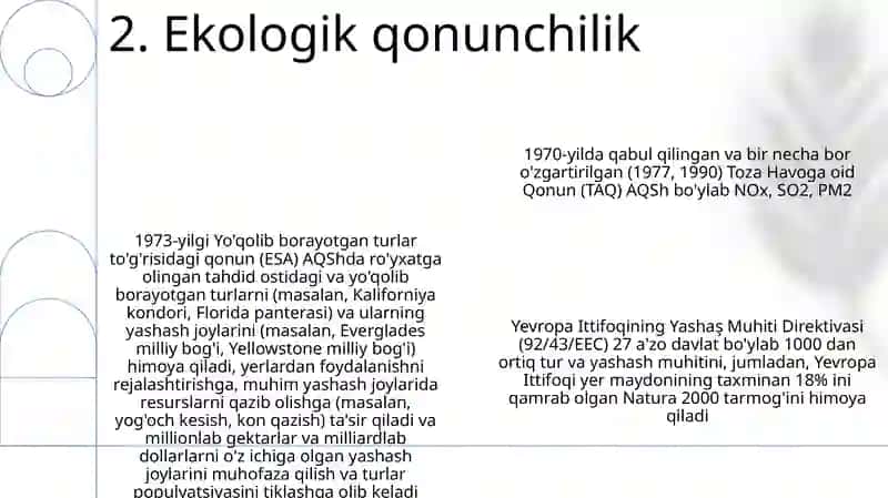Ekologiya va tabiatni asrash 4