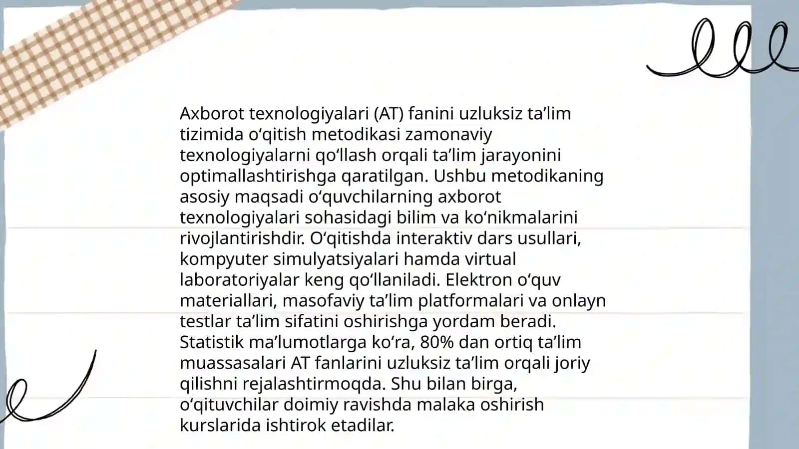 Uzluksiz taʼlim tizimida informatika va Axborot texnalogiyalari fanini oʻqitishning oʻquv metodik taminoti 4