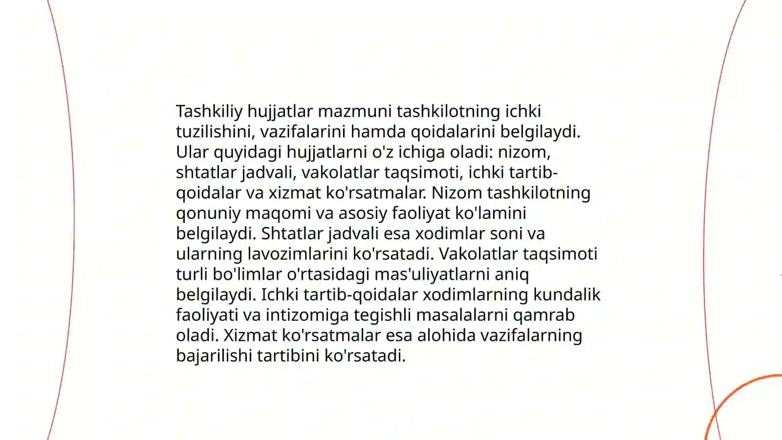Tashkiliy hujjatlar va ularning ahamiyati. Guvohnoma turlari va ahamiyati 4