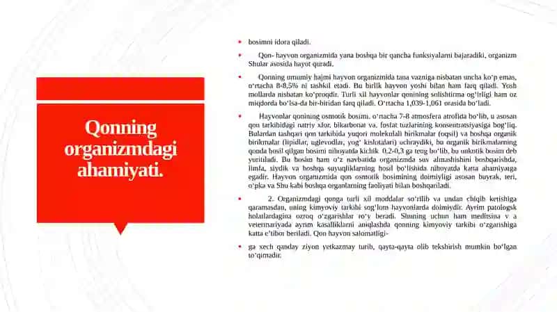 Qonning osmotik, onkotik bosimlari va phi. Qonning himoya funksiyasi va ivishi 4