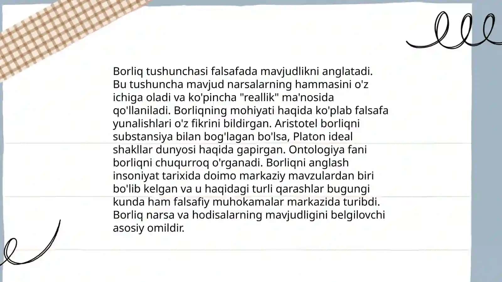 Borliq falsafasi va rivojlanish falsafasi 4