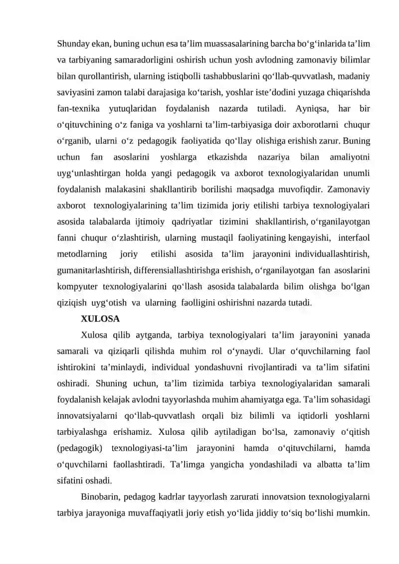 Tarbiya texnologiyalari 4