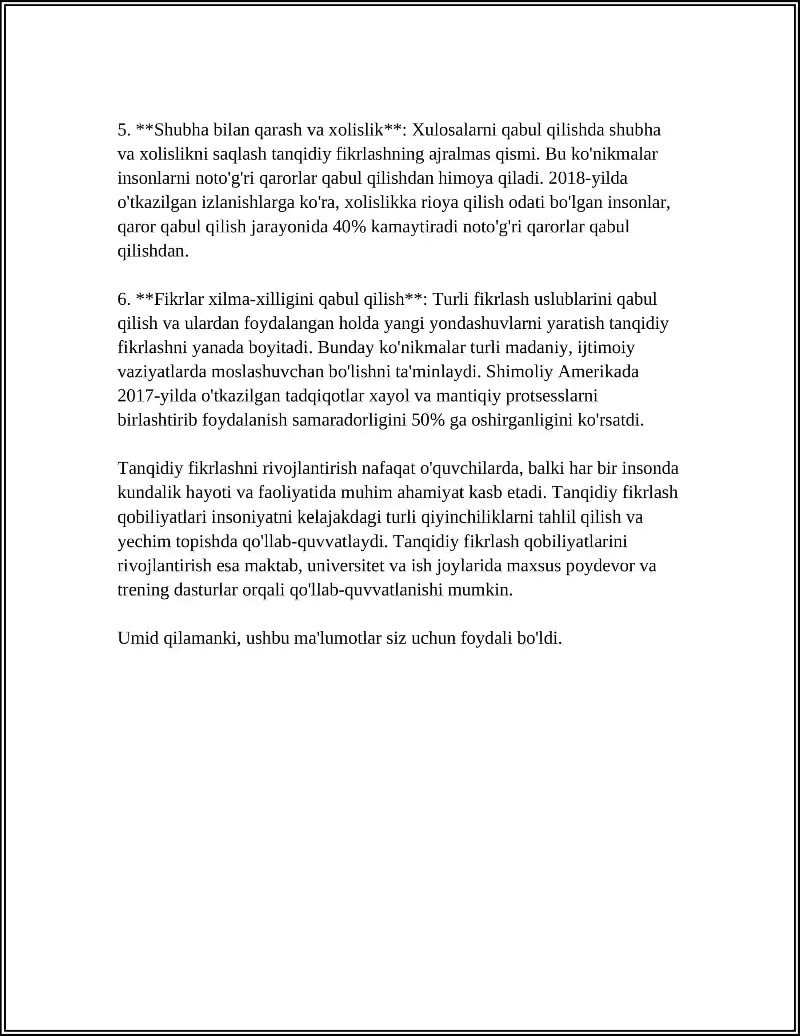 Tanqidiy fikrlar texnikasi 4