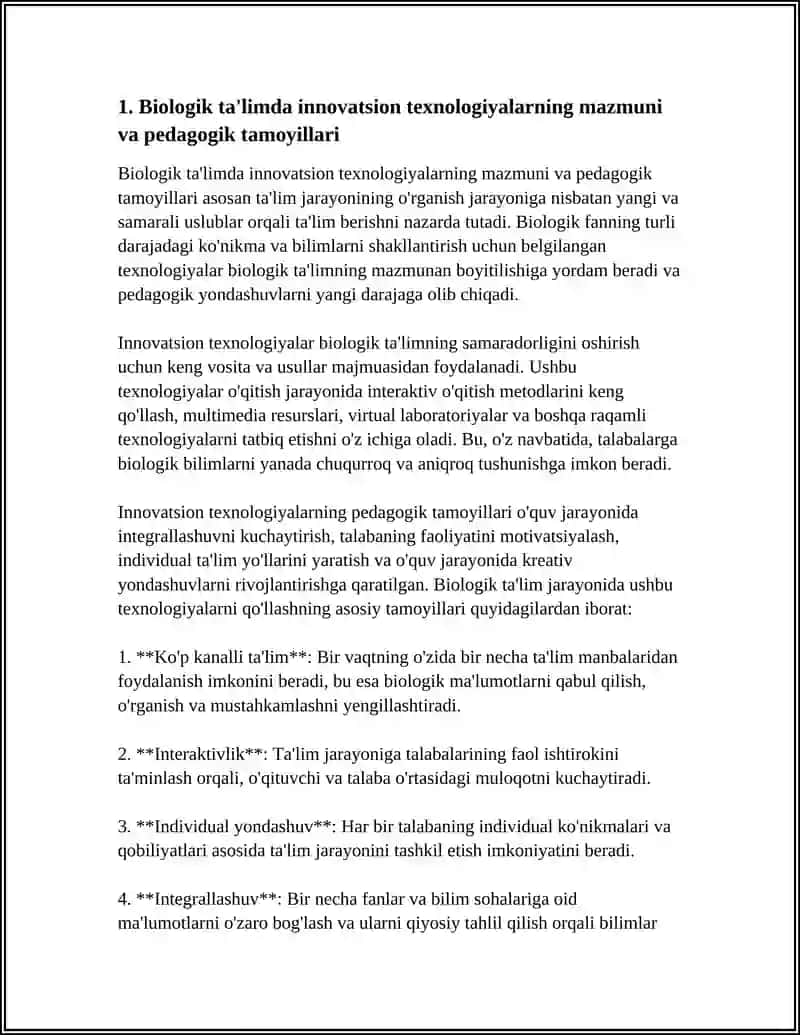 Biologik Ta'limda Innovatsion Texnologiyalar 4