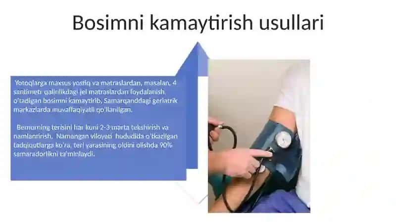 Yotoq yaralarni oldini olishni amalga oshirish 4