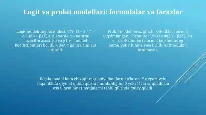 Logit va Probit Modellar 4