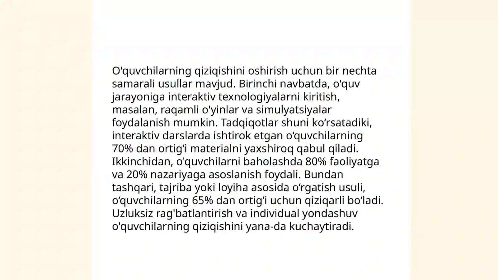 Boshlang'ich sinf o'quvchilarida o'quv motivini shakllantirish 4