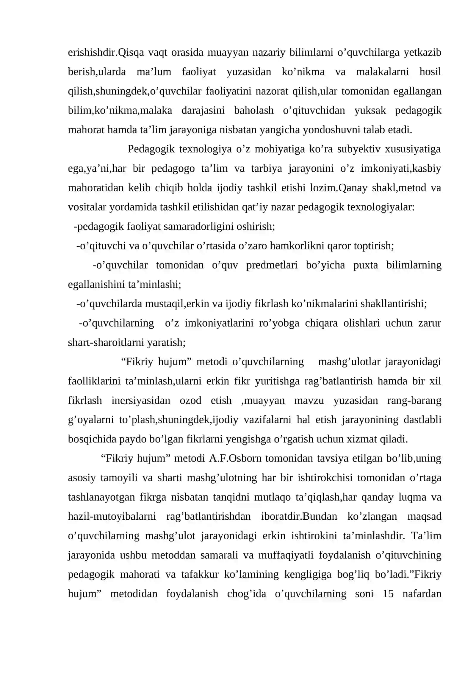 Interfaol metodlar va ularning tavsifi. 4