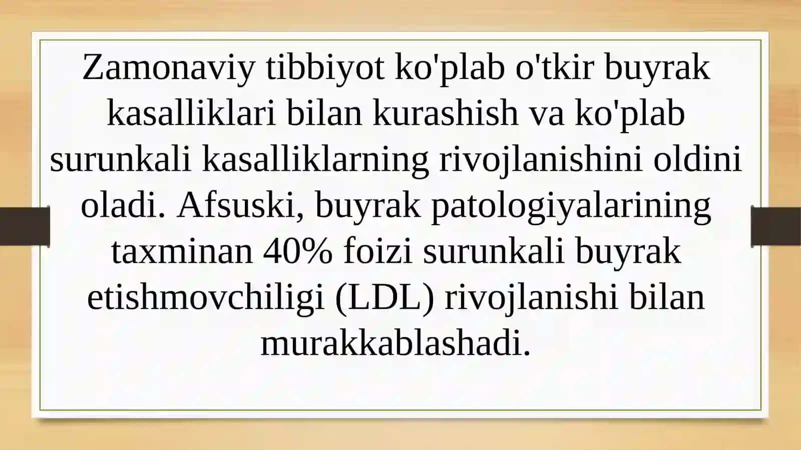 Surunkali va o‘tkir buyrak yetishmovchiligi 4