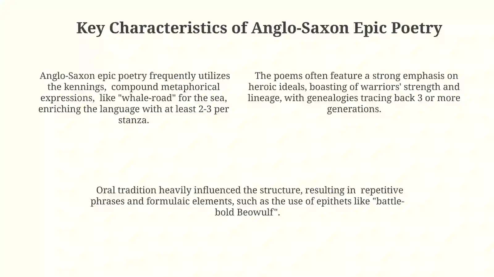 Beowulf and Anglo-Saxon epic Poetry 4