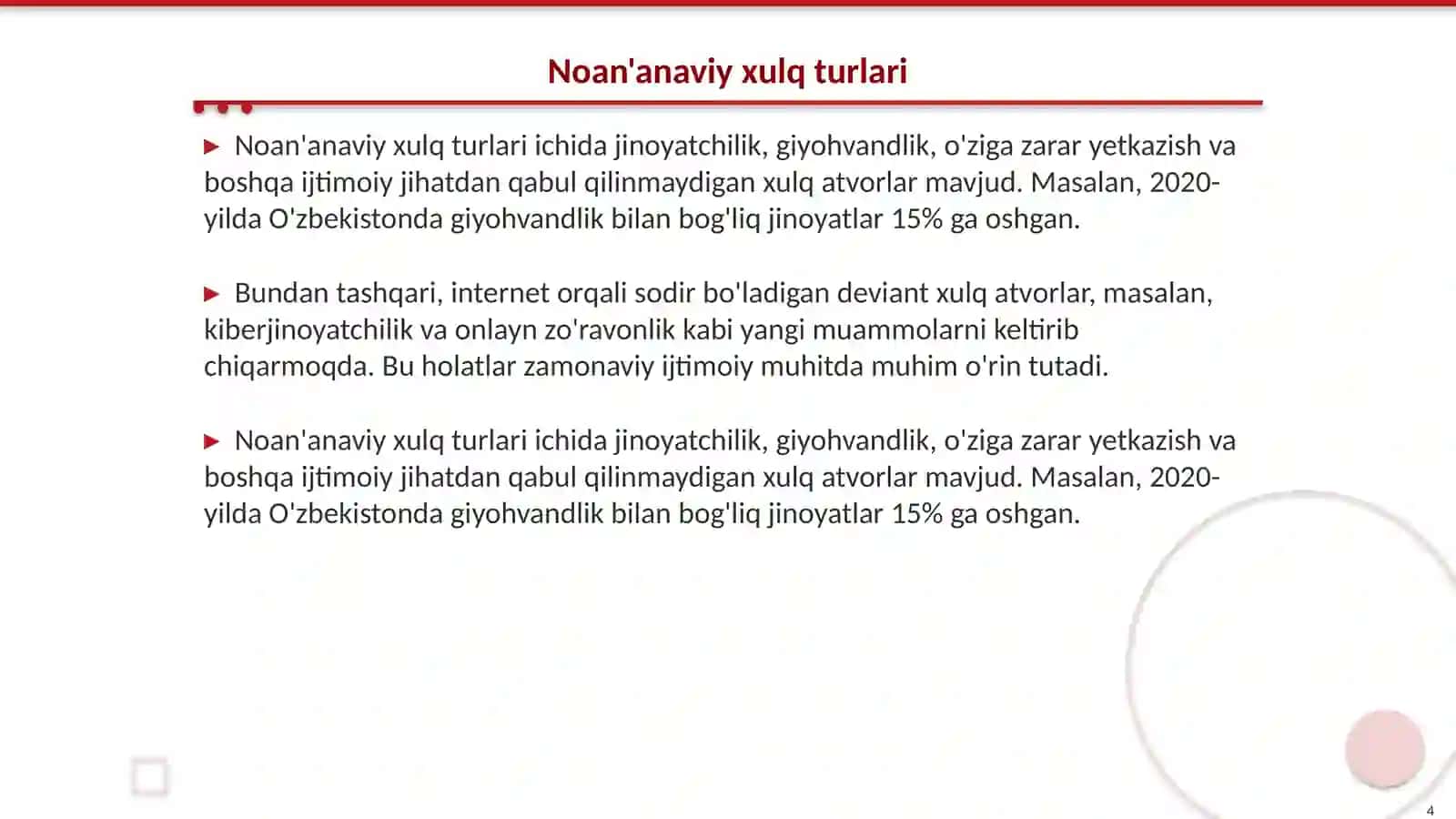 Deviant xulq atvor psixologiyasi 4