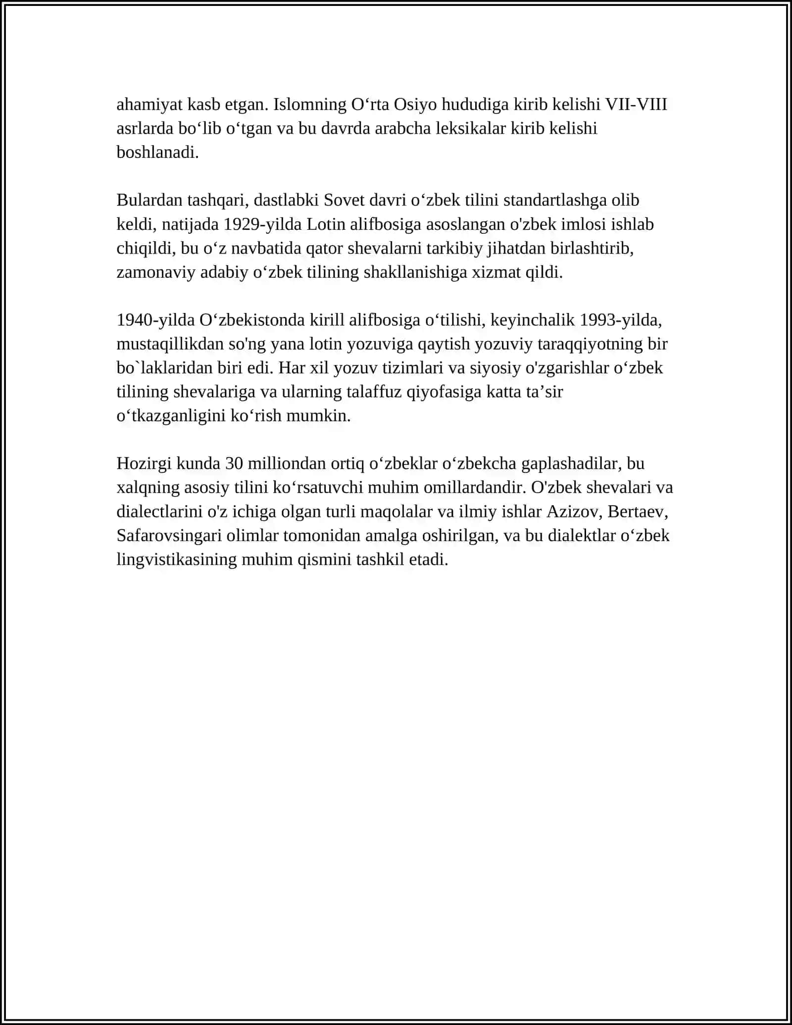 OʻZBEK SHEVALARINI TASNIFI 4