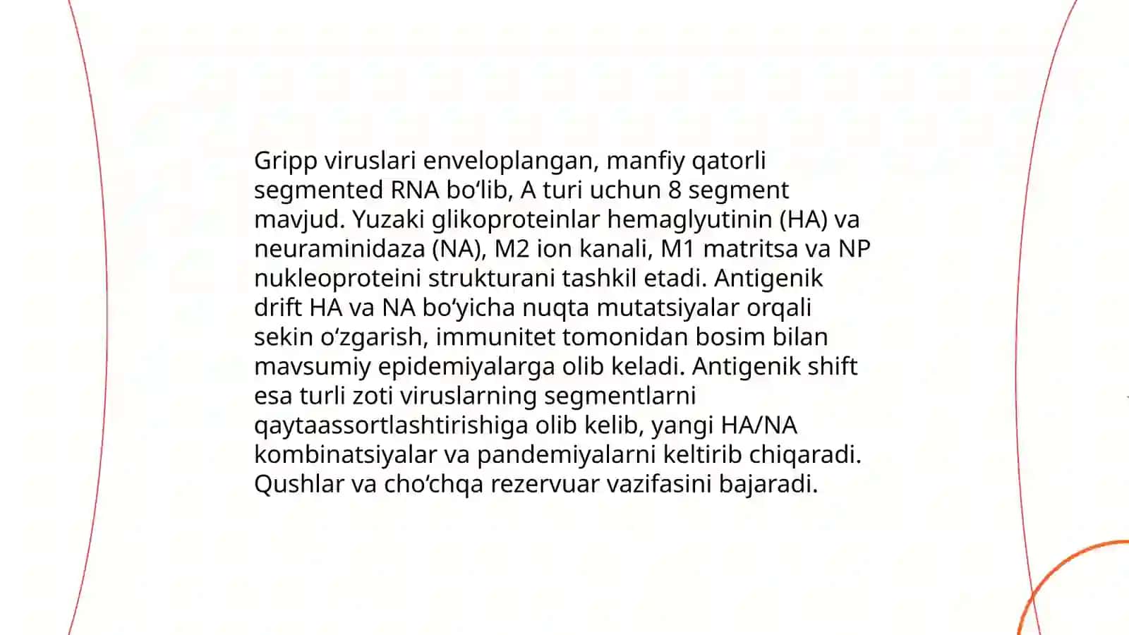 Virusli infeksiyalar (gripp, qizamiq, gepato va rabdoviruskar) 4