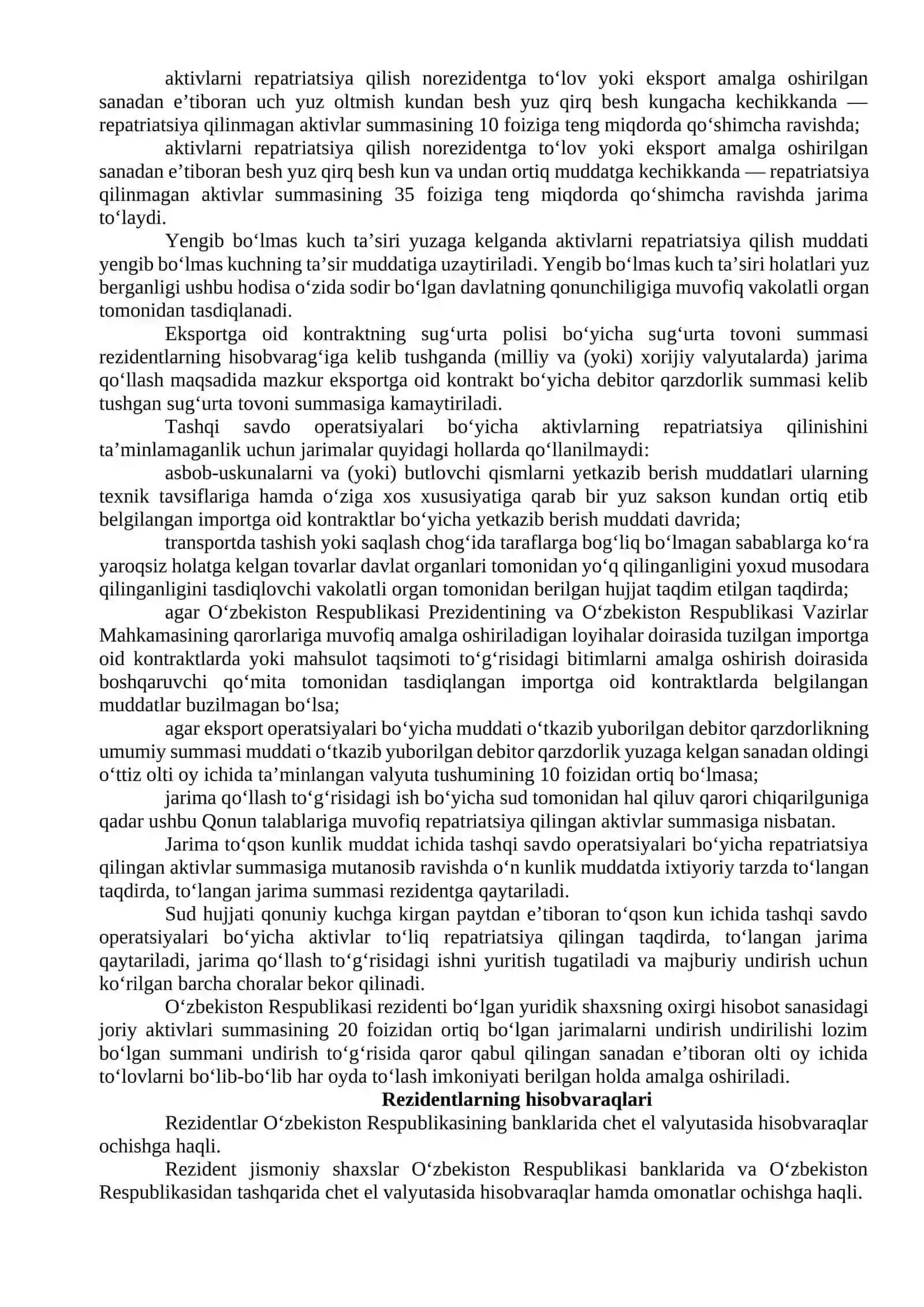 Valyuta operatsiyalarini tartibga solish va nazorat qilish 4