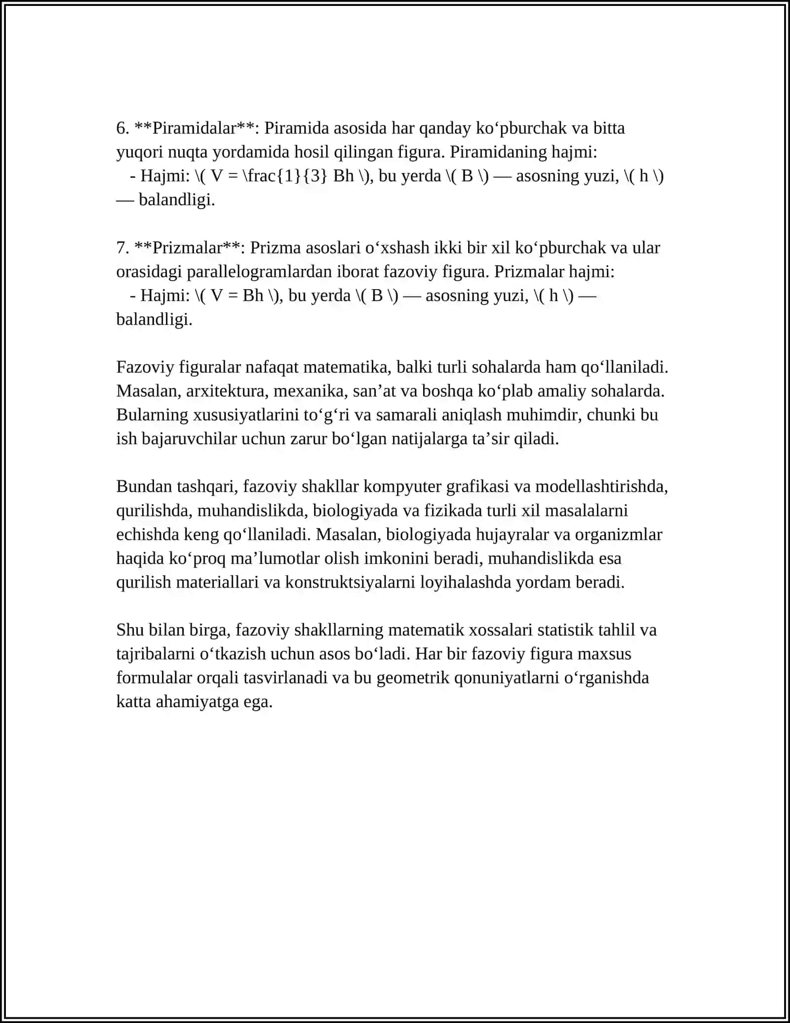 FAZOVIY FIGURALARNING TEKISLIK BILAN KESIMLARINI YASASH 4