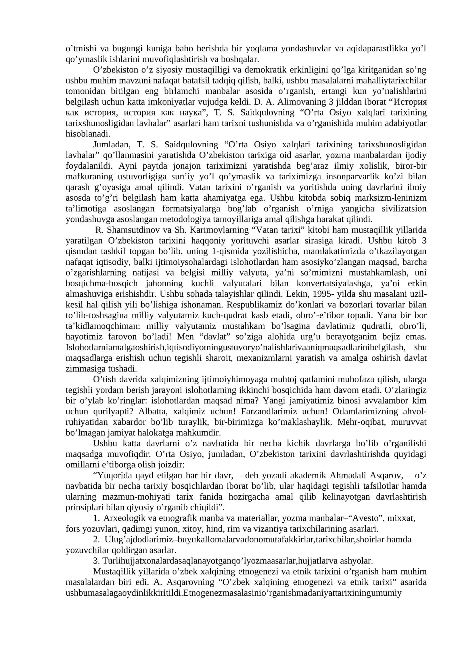 MUSTAQILLIK YILLARIDA O’ZBEKISTONDA TARIX FANINING RIVOJLANISHI 4