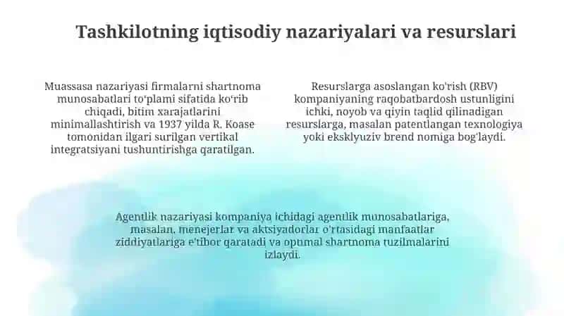 Firma va ularning tashkiliy - iqtisodiy asoslari 4