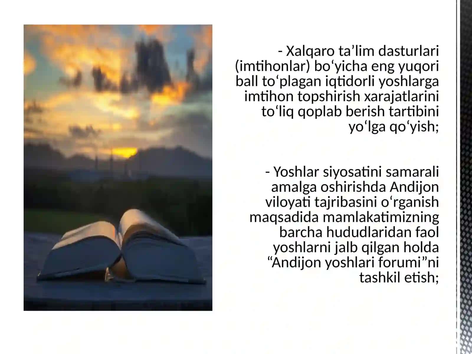 2021 yili yoshlar ni qo'llab-quvvatlash va ahvoli salomatligini mustahkamlash yili 4
